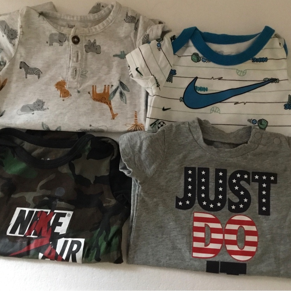 Nike Kids Onesies- Gray, Blue, Green, Black